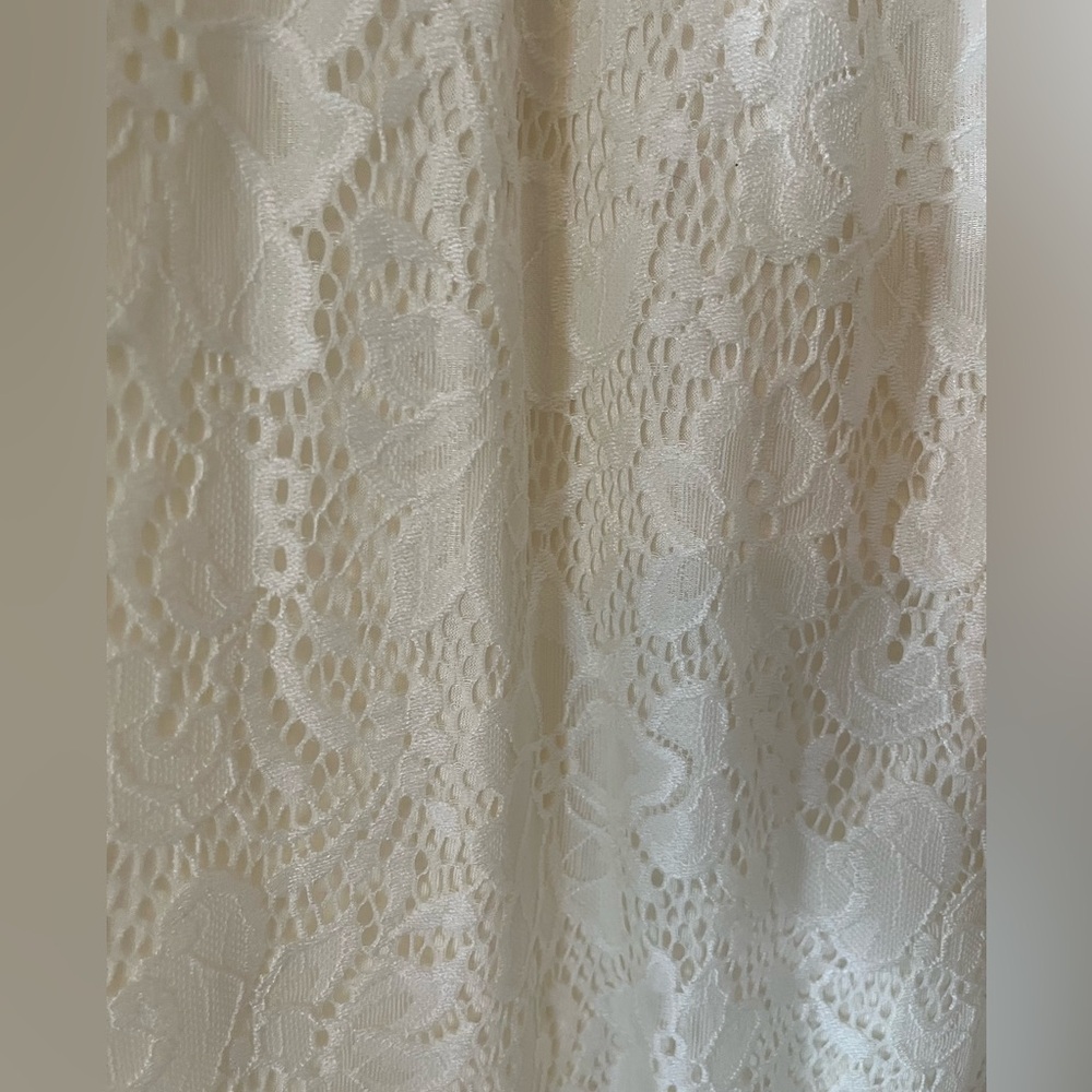 Umgee Designer Elegant Cream Lace Women's Mini Dress Size Small - Picture 5 of 16